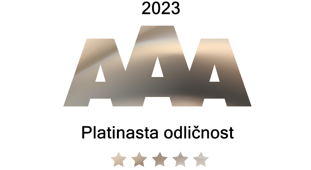 Dun & Bradstreet platinasta bonitetna odličnost AAA za leto 2023